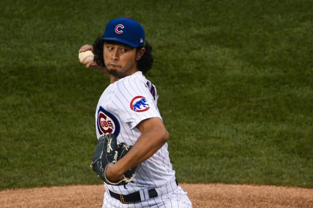Yu Darvish on mound for Cubs